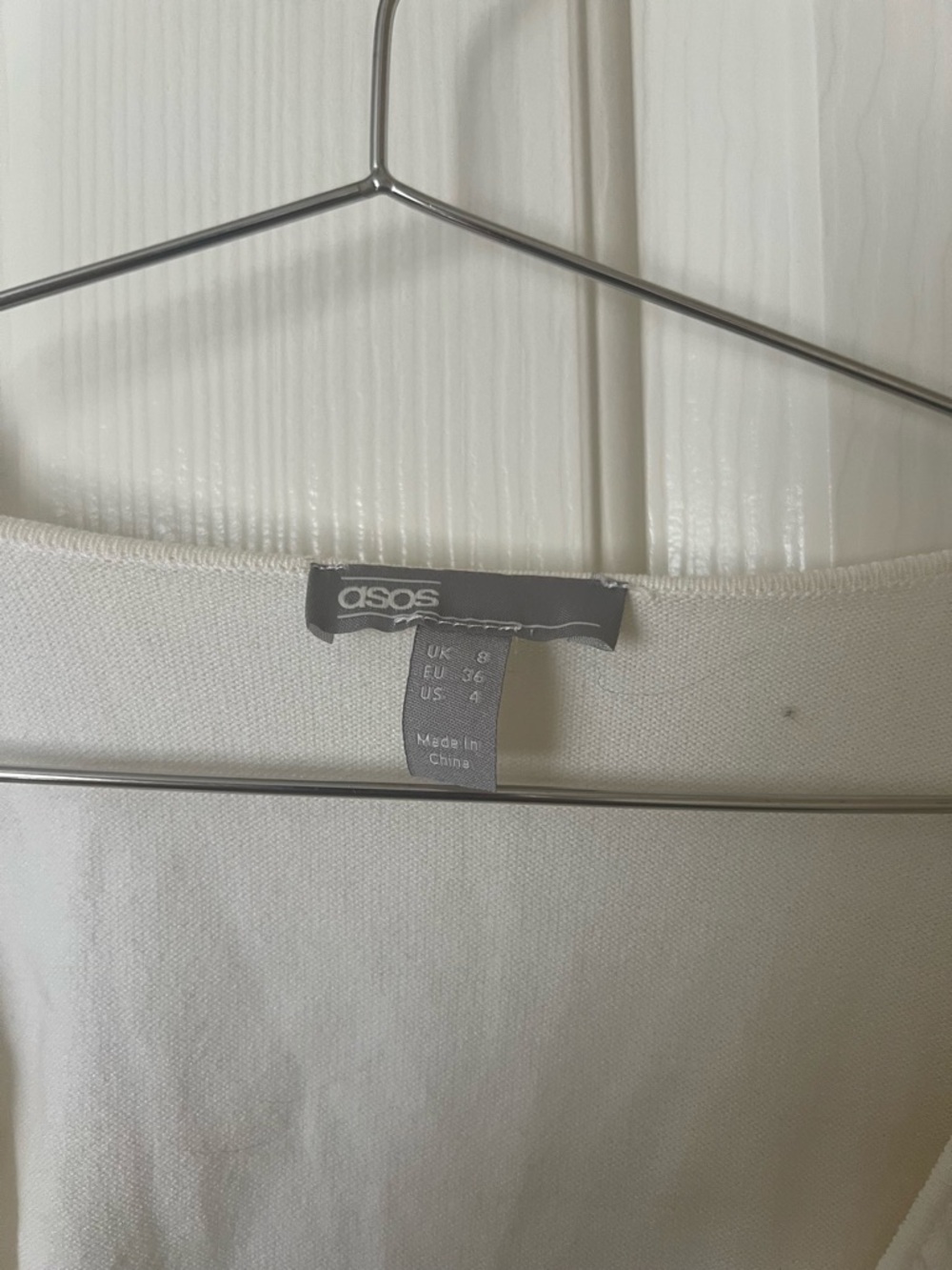 ASOS White Scoop-Neck Ribbed Long-Sleeve Top - Picture 2 of 6
